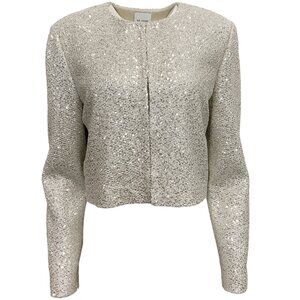 St. John Silver Sequin Jacket